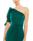 ფოტო #2 პროდუქტის Women's Ieena Satin One Shoulder Puff Sleeve Trumpet Gown