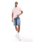 Lacoste midweight boxy fit t-shirt in light pink