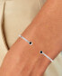 ფოტო #2 პროდუქტის Black Spinel Cuff Bracelet in Sterling Silver