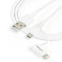 Фото #4 товара StarTech.com 1 m (3 ft.) 2 in 1 Charging Cable - USB to Lightning or Micro-USB for iPhone / iPad / iPod / Android - Apple MFi Certified - Multi Phone Charger - USB 2.0 - 1 m - USB A - Micro-USB B - USB 2.0 - White