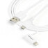 StarTech.com 1 m (3 ft.) 2 in 1 Charging Cable - USB to Lightning or Micro-USB for iPhone / iPad / iPod / Android - Apple MFi Certified - Multi Phone Charger - USB 2.0 - 1 m - USB A - Micro-USB B - USB 2.0 - White