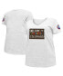 Фото #2 товара Women's White Colorado Rockies City Connect Plus Size V-Neck T-shirt