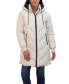 Juniors' 3/4 Puffer Jacket with Hood