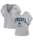 ფოტო #1 პროდუქტის Women's Heather Gray Dallas Cowboys Reversible T-Shirt