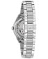 ფოტო #3 პროდუქტის Women's Automatic Diamond Accent Stainless Steel Bracelet Watch 34mm 96P181