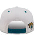 Men's White, Teal Distressed Jacksonville Jaguars Sparky Original 9FIFTY Snapback Hat