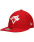 ფოტო #1 პროდუქტის Men's Scarlet Toronto Blue Jays Low Profile 59FIFTY Fitted Hat
