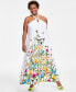 Фото #1 товара Платье Maxi с принтом цветов из льна I.N.C. International Concepts, созданное для Macy's