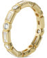 Cubic Zirconia Round & Baguette Bezel Eternity Band in 18k Gold-Plated Sterling Silver, Created for Macy's
