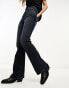 Фото #4 товара ASOS DESIGN mid rise flare jean in blue black