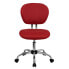 Фото #3 товара Mid-Back Red Mesh Swivel Task Chair With Chrome Base