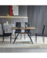 MDF Dining Table with Black Metal Legs