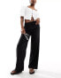 Фото #1 товара JDY wide leg linen trouser in black