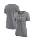 ფოტო #2 პროდუქტის Women's Heathered Gray Brooklyn Nets True Classics Tri-Blend T-shirt