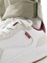 Levi's Glide leather trainer with logo in cream suede mix