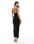 Фото #3 товара ASOS DESIGN circle trim cut out midi dress in black