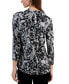 Фото #2 товара Women's Printed V-Neck 3/4-Sleeve Knit Top, Created for Macy's