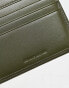 Fred Perry burnished leather bifold wallet in green