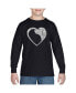 ფოტო #1 პროდუქტის Dog Heart - Boy's Child Word Art Long Sleeve T-Shirt