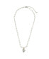 Silver-Tone or Gold-Tone Cultured Shell Pearls With Shell Pendant Chérie Necklace