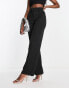 Kaiia high waisted seam detail wide leg trousers in black