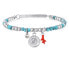 Beaded steel bracelet with Chakra pendants BHKL31EN