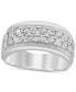 ფოტო #1 პროდუქტის Men's Diamond Double Row Ring (2 ct. t.w.) in 10k White Gold