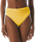 Фото #1 товара Women's Shirred-Waist Bikini Bottoms