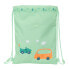 Backpack with Strings Safta Coches Green 26 x 34 x 1 cm