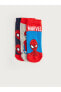 Spiderman Desenli Erkek Çocuk Patik Çorap 3'lü