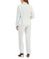 ფოტო #2 პროდუქტის Women's Contrast Trim Two-Button Jacket & Mid Rise Pant Suit