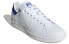 adidas originals StanSmith 蓝尾打孔三条纹 防滑耐磨 低帮 板鞋 男款 白蓝 / Кроссовки Adidas originals StanSmith EG8356
