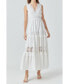 ფოტო #1 პროდუქტის Women's Sleeveless Lace Mixed Long Dress