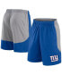 ფოტო #1 პროდუქტის Men's Royal New York Giants Big Tall Team Logo Shorts