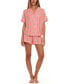 Фото #1 товара Women's 2-Pc Gabriella Printed Shorty Pajamas Set