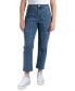 Juniors' High-Rise Seamed Straight-Leg Jeans Синий, 0 - фото #1