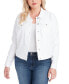 Фото #1 товара Trendy Plus Size Pixie Long Sleeve Denim Jacket