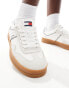 Tommy Jeans court trainers in white with gum sole