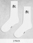 Фото #1 товара ASOS DESIGN 2 pack Disney Mickey Mouse embroidery socks in off white