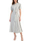 Фото #1 товара Платье женское T Tahari Tie-Waist Fit & Flare Midi