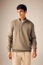 Фото #1 товара Comfort Fit Fermuarlı Dik Yaka Sweatshirt X7405az23au