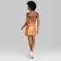 Women's Satin Tube Dress - Wild Fable Light Orange L