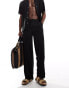 Фото #1 товара ONLY & SONS plisse loose fit pull on trouser co-ord in black