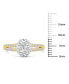 ფოტო #4 პროდუქტის Diamond Oval Cluster Two Row Engagement Ring (1 ct. t.w.) in 14k Two-Tone Gold