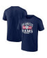 Фото #1 товара Men's Navy Los Angeles Rams Americana T-Shirt