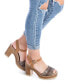 ფოტო #3 პროდუქტის Women's Heeled Platform Sandals By