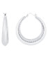 ფოტო #1 პროდუქტის Twisted Rope Edge Detail Hoop Earring