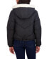 Фото #3 товара Women's Junior's Faux Fur Lined Puffer Jacket with Hood