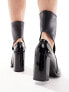 Фото #7 товара Calvin Klein Jeans leather heeled boots in black