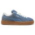 Фото #1 товара Puma Suede Xl Denim Lace Up Mens Blue Sneakers Casual Shoes 39839701